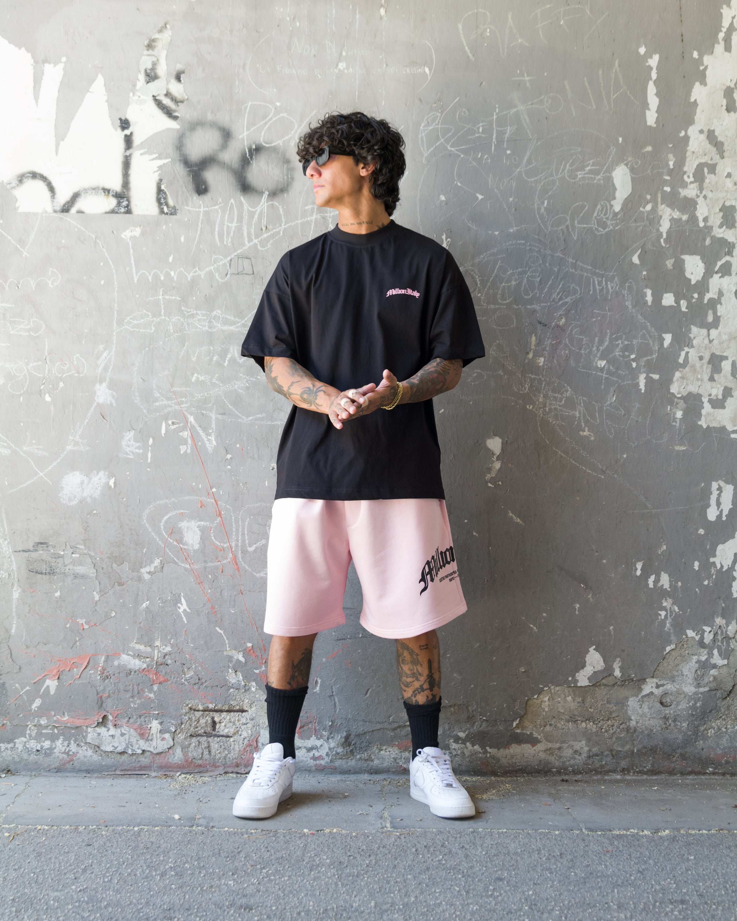 Short rose avec logo Arch