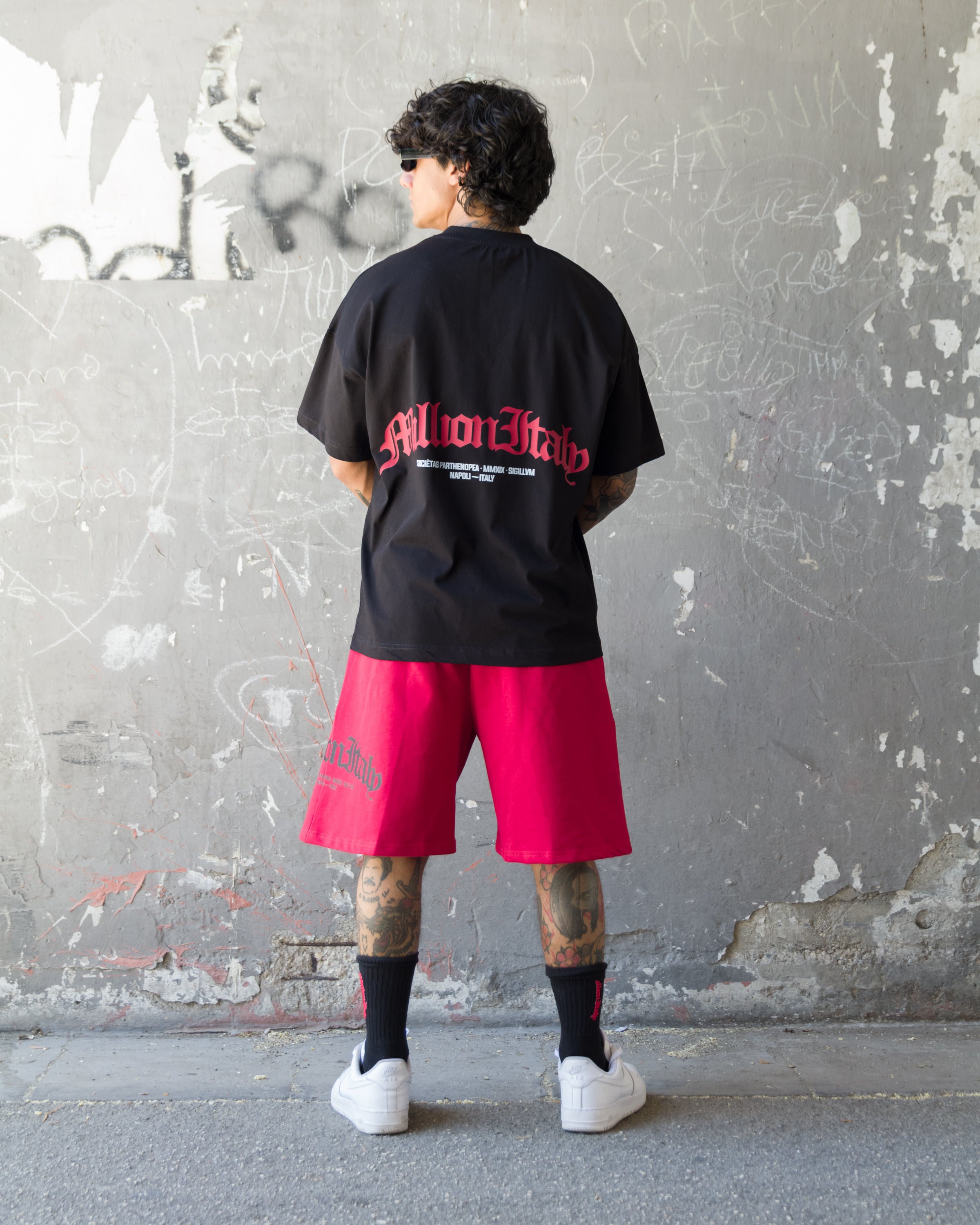 T-Shirt Noire Logo Rouge Arch