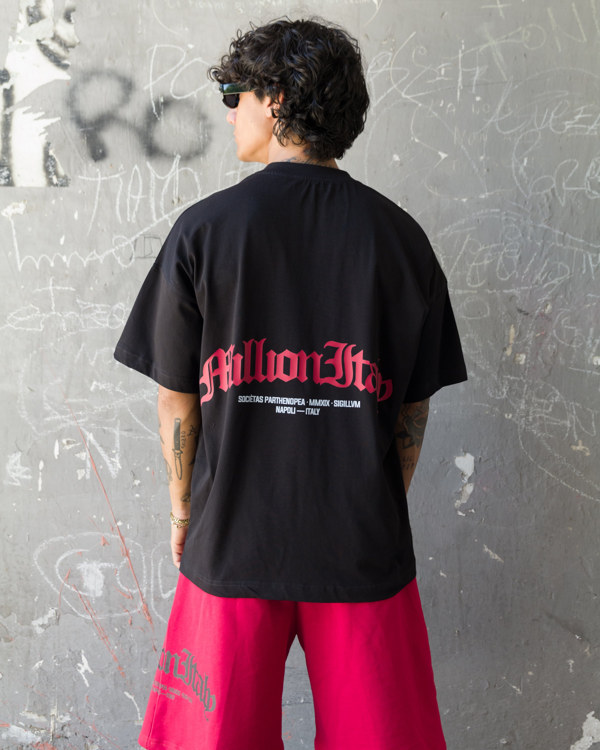 T-Shirt Noire Logo Rouge Arch