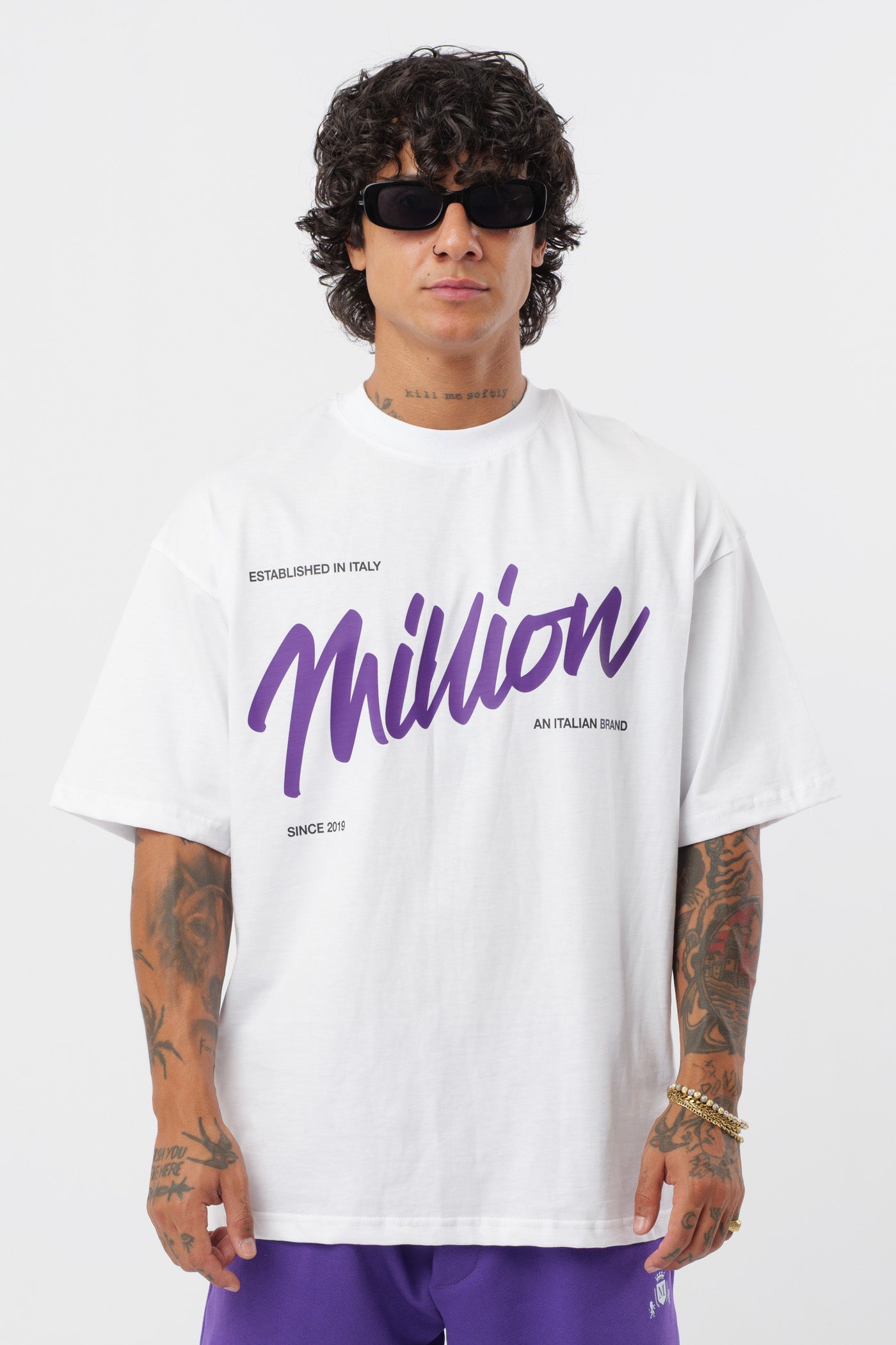 T-Shirt BabyViolet Blanc