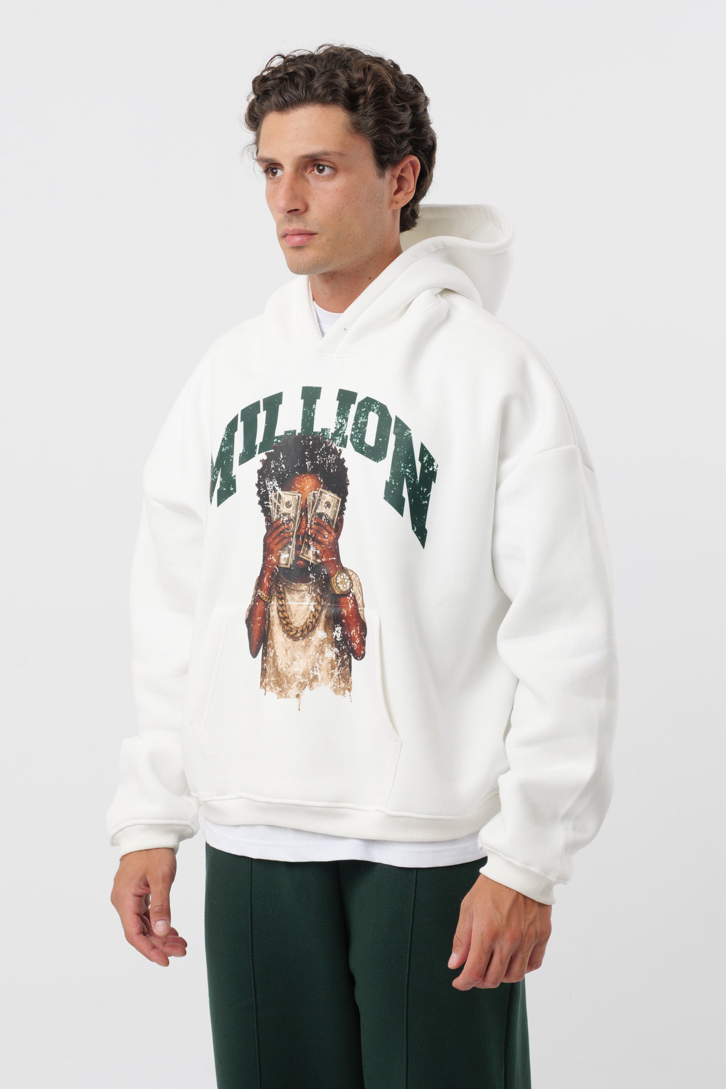 Sweat à capuche crème enfant