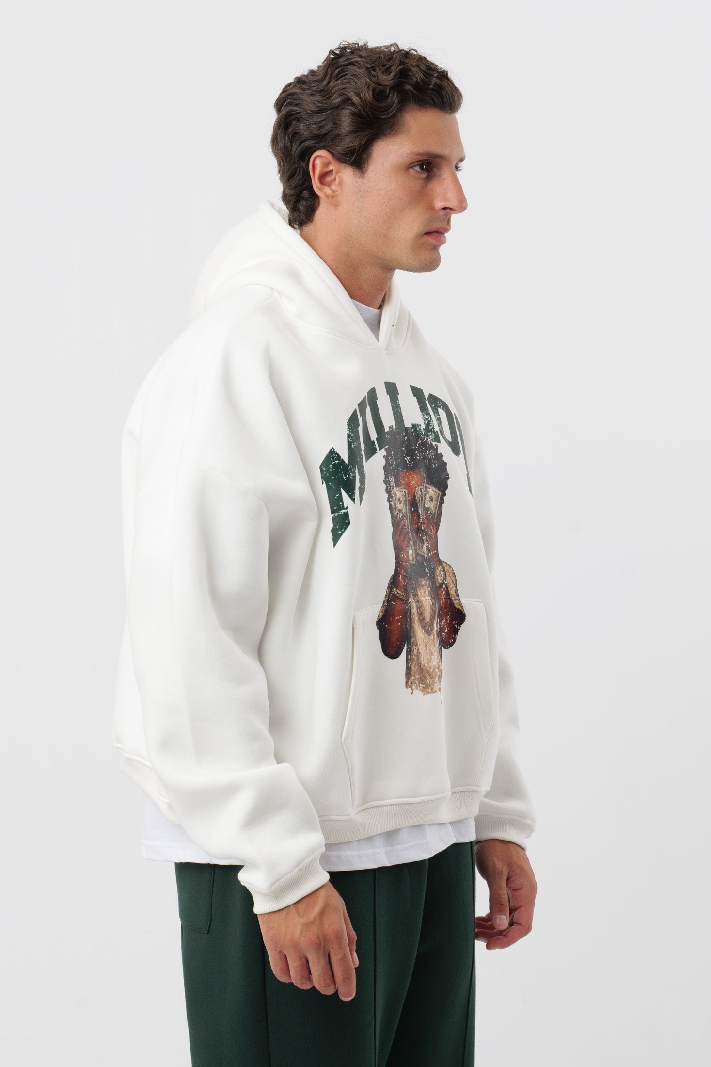 Sweat à capuche crème enfant