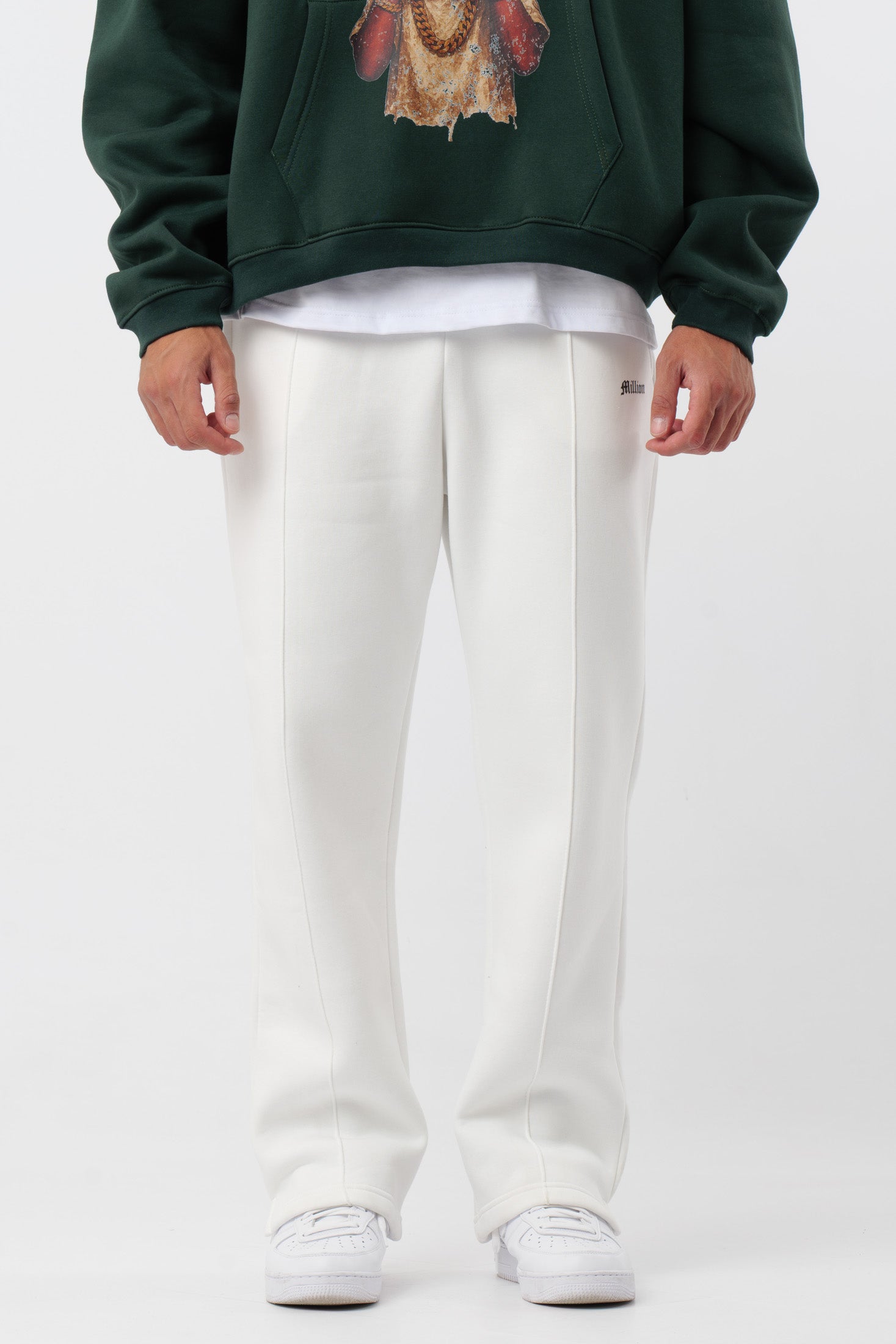 Pantalon de survêtement Logo Crème