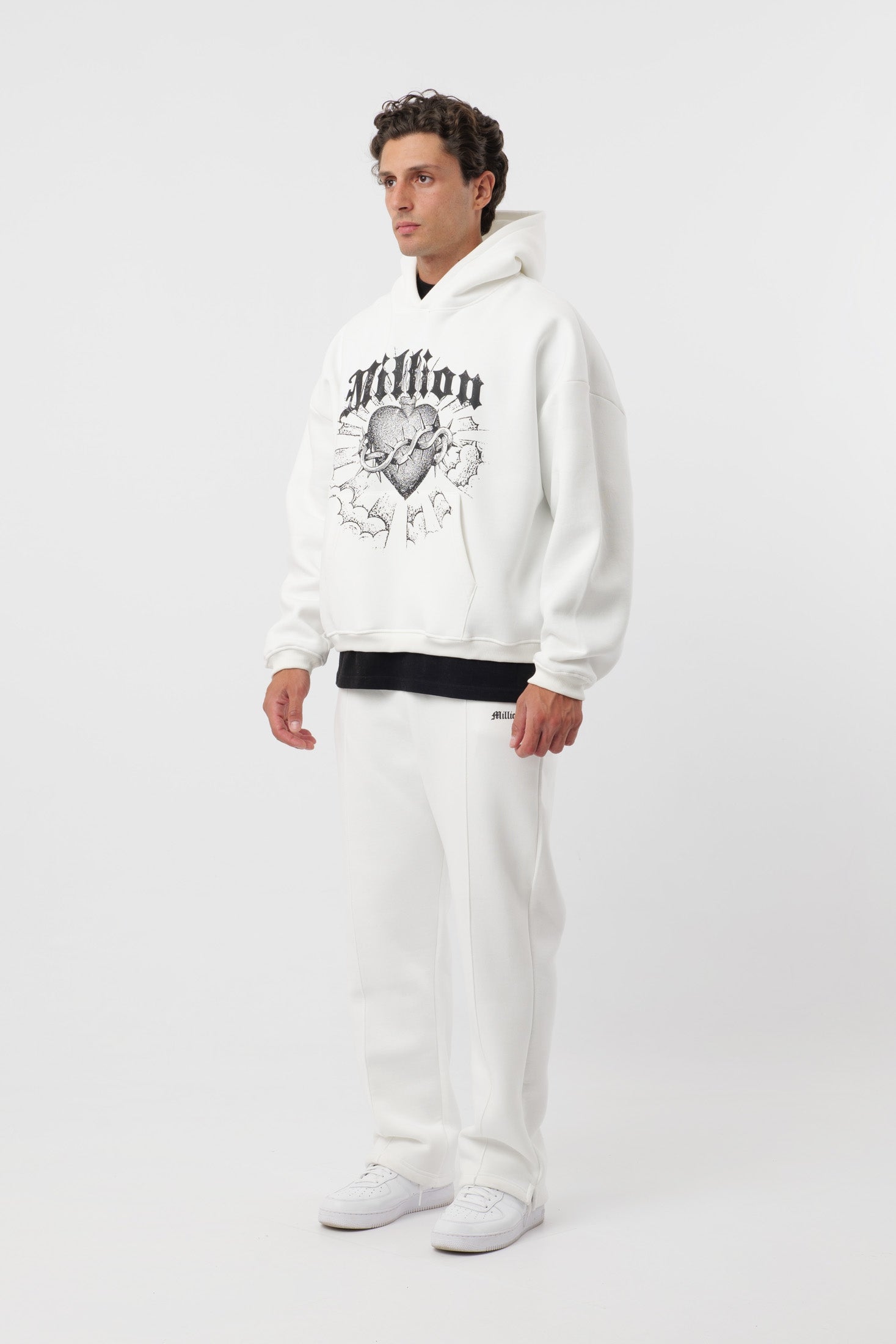Sweat à capuche crème enfant