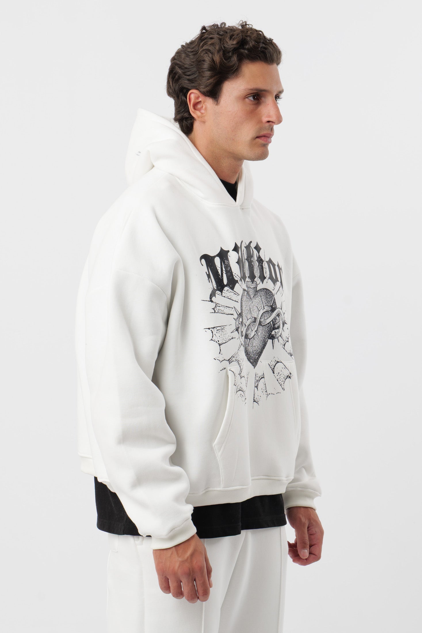 Sweat à capuche crème enfant