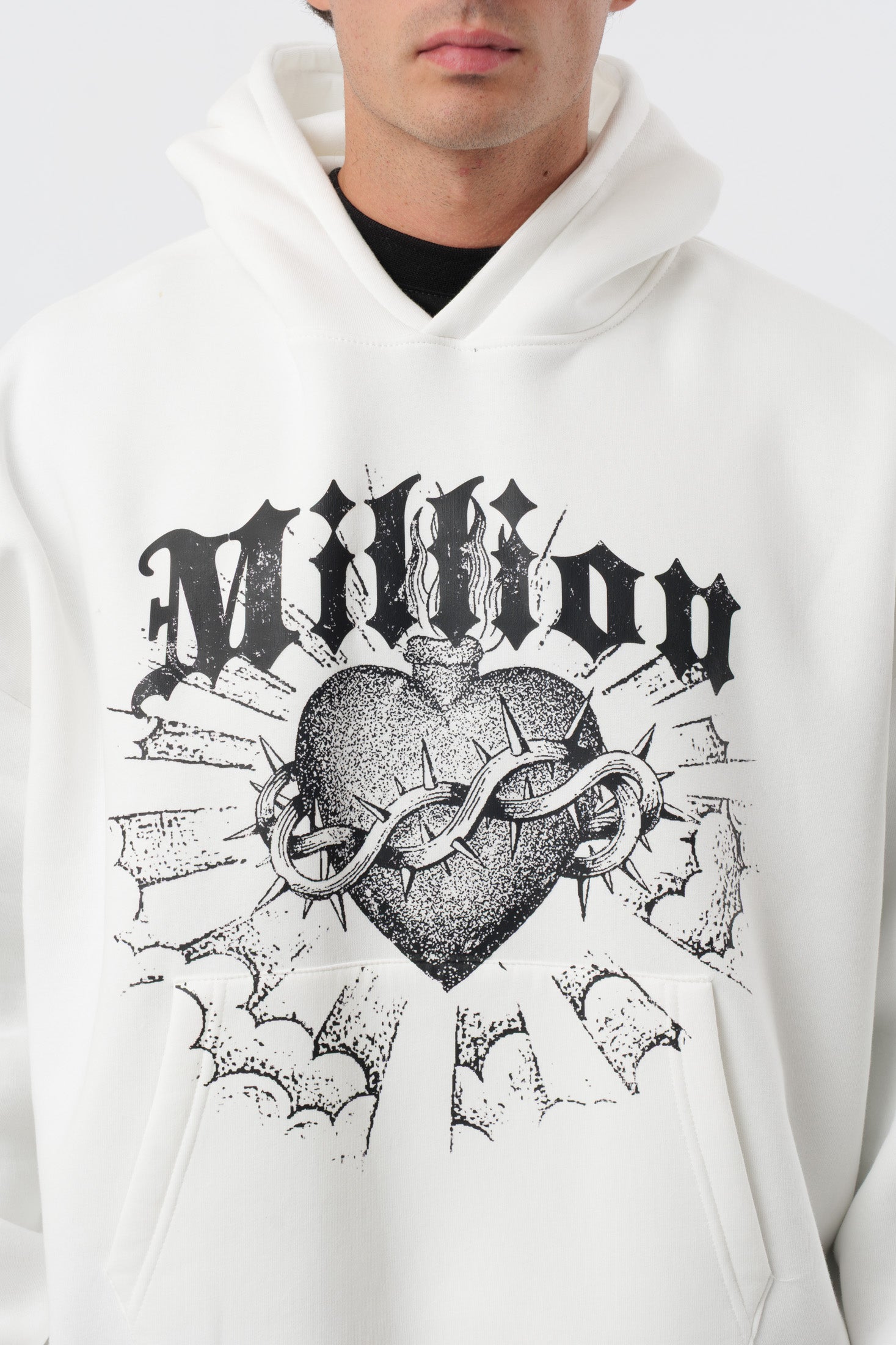 Sweat à capuche crème enfant