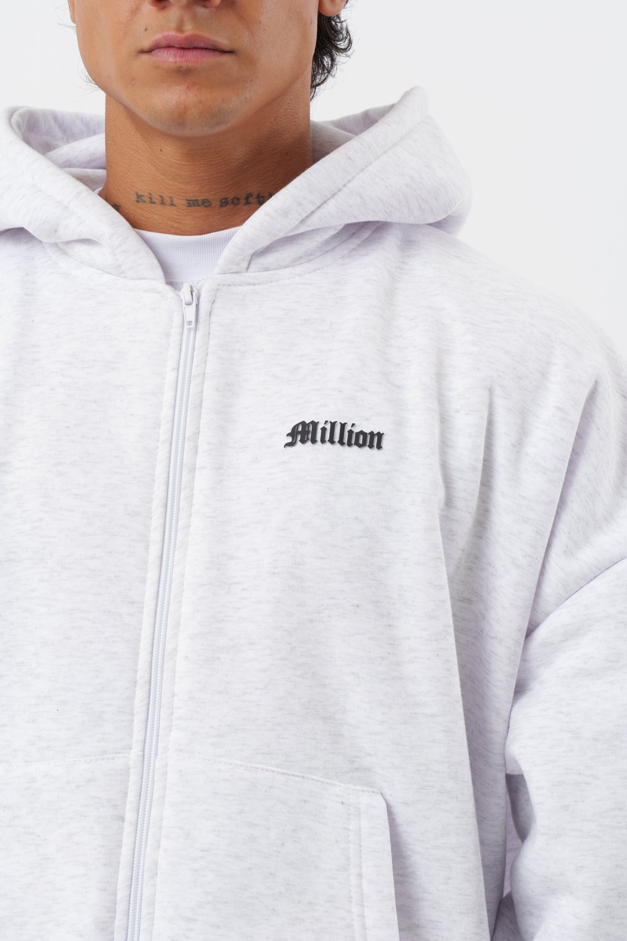 Survêtement gris à logo