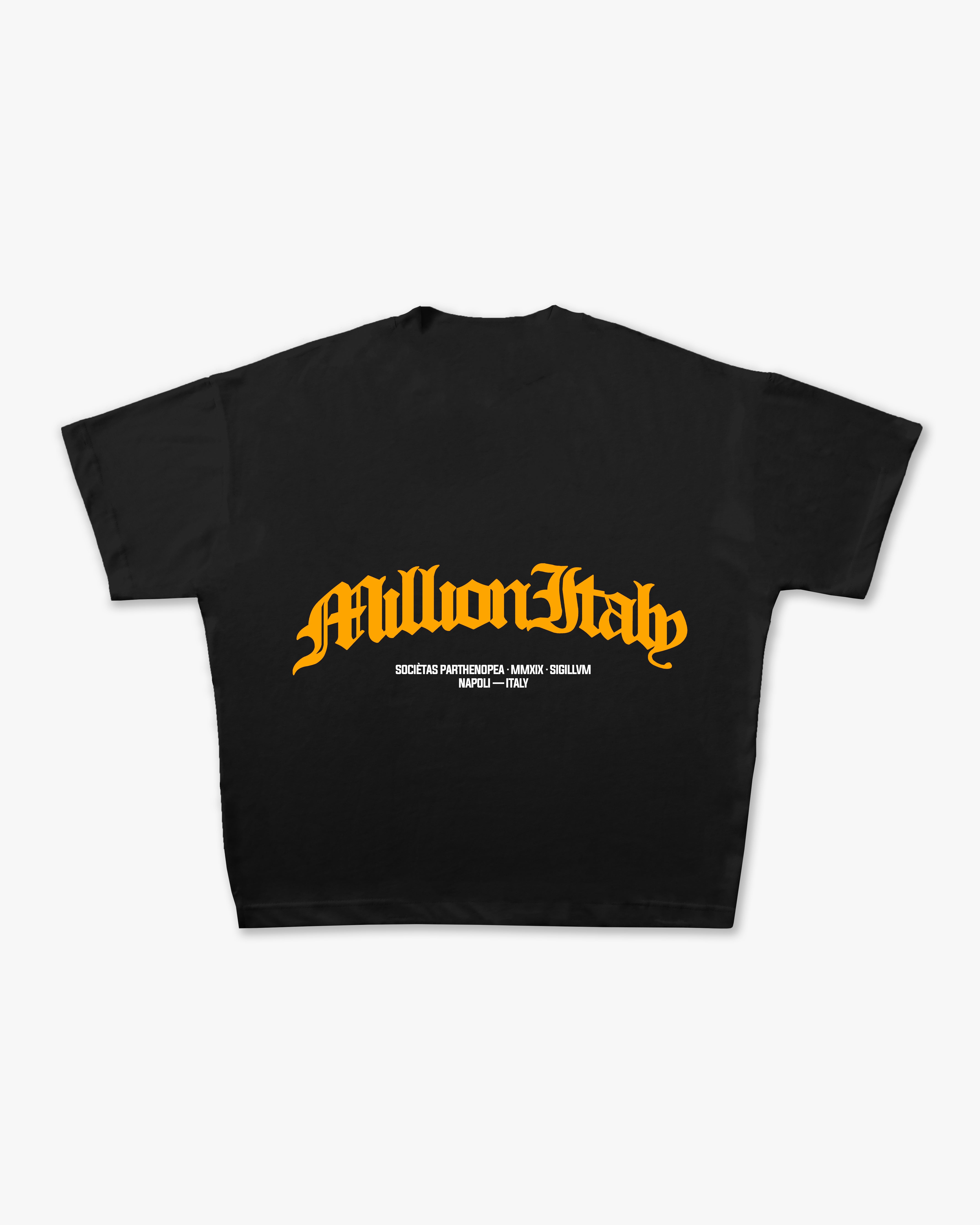 T-shirt noire Logo Arch jaune