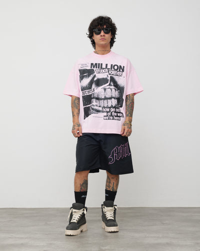 Shorts Tech Nero - Diamond Rosa