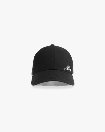 Chapeau noir avec mini-logo blanc