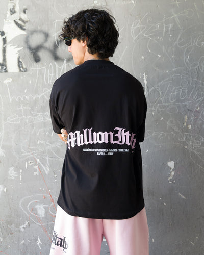 T-shirt noire logo Arch rose