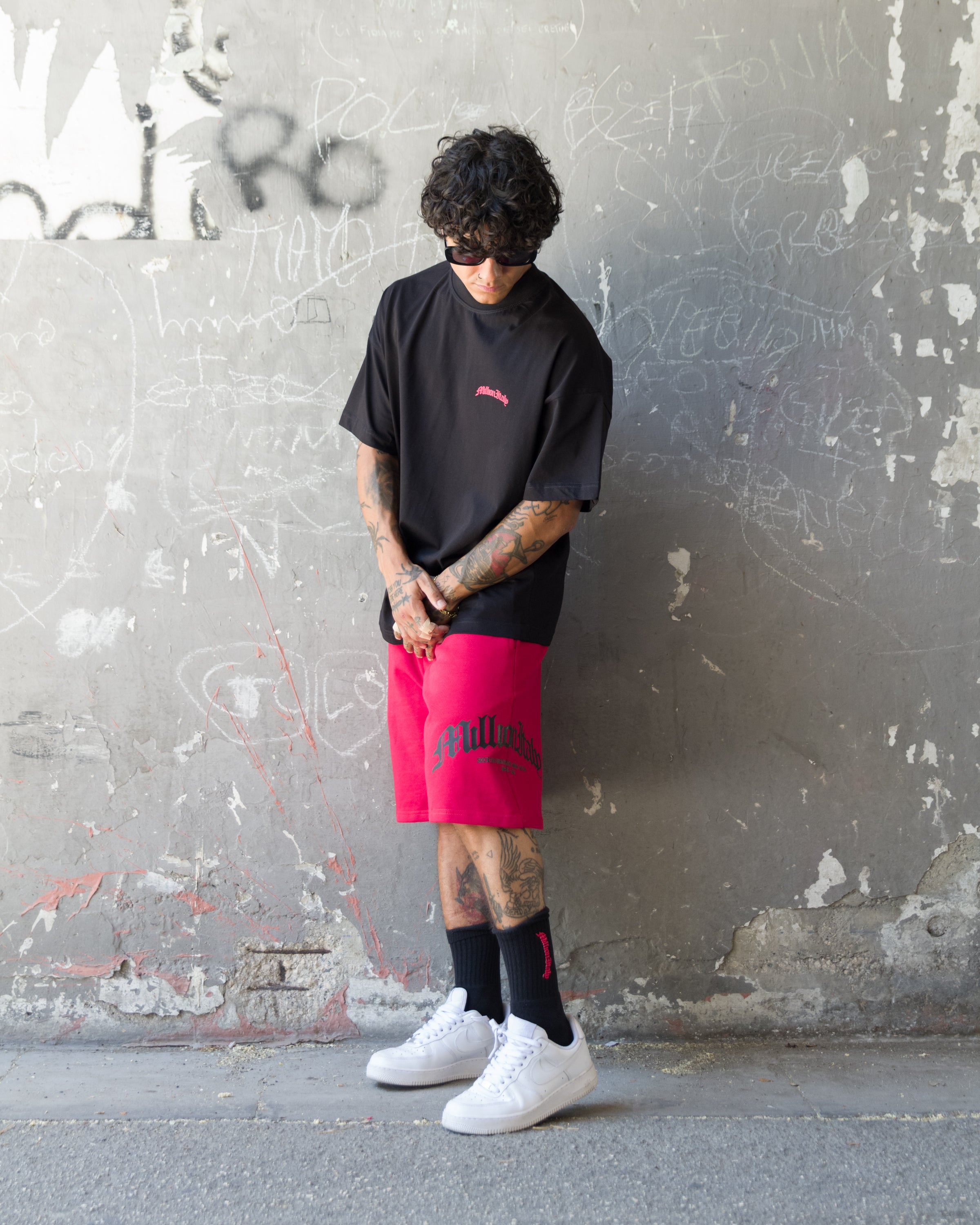 T-Shirt Noire Logo Rouge Arch