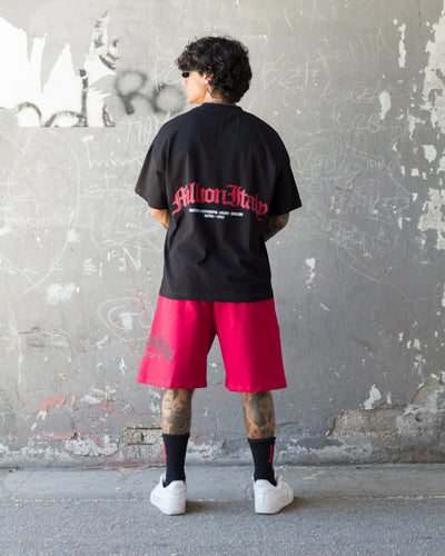 Short rouge avec logo Arche