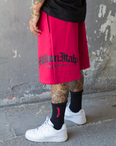 Short rouge avec logo Arche