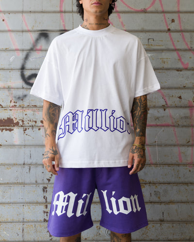 T-shirt gothique à contour violet