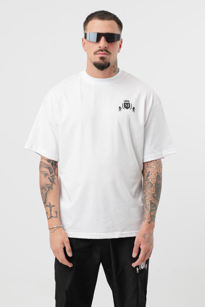 T-shirt blanche avec logo noir