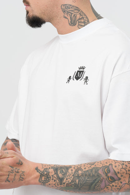 T-shirt blanche avec logo noir
