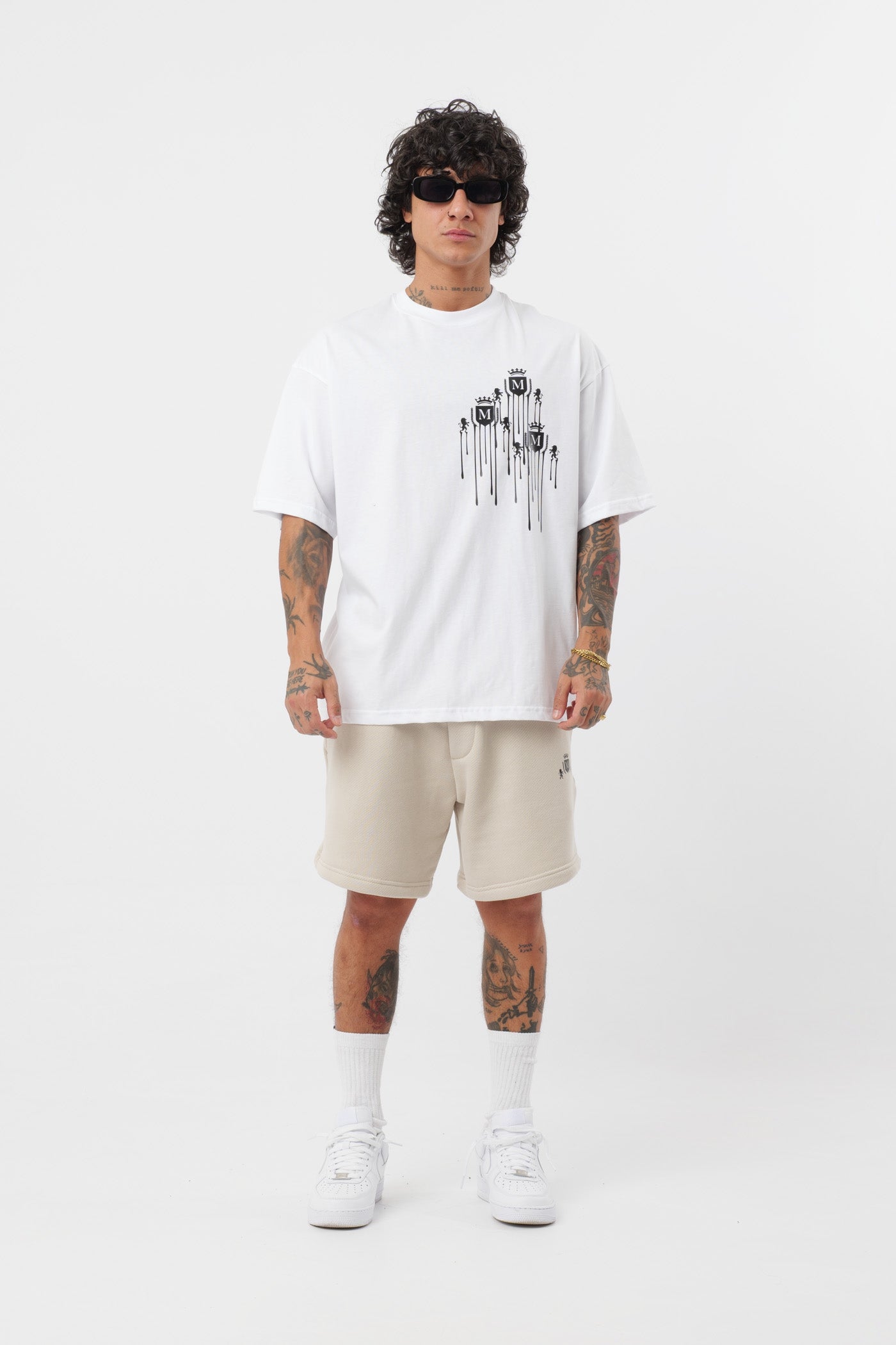 T-shirt Logo Coulé Blanche