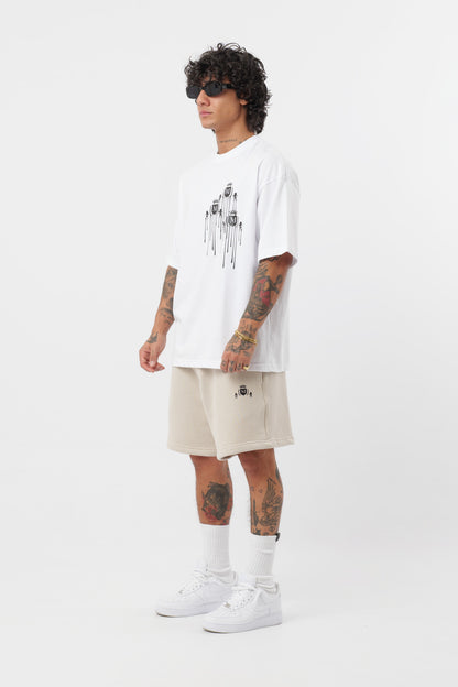 T-shirt Logo Coulé Blanche