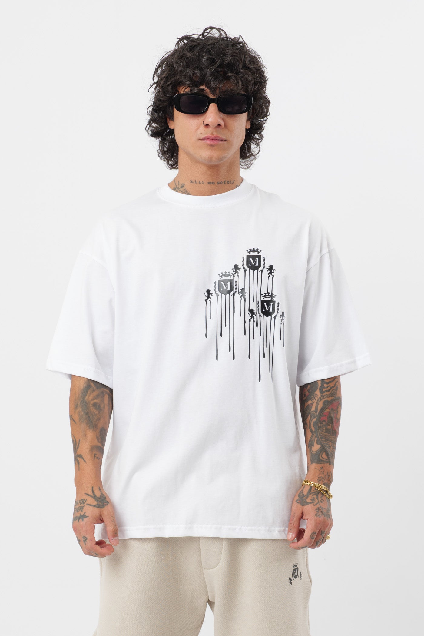 T-shirt Logo Coulé Blanche