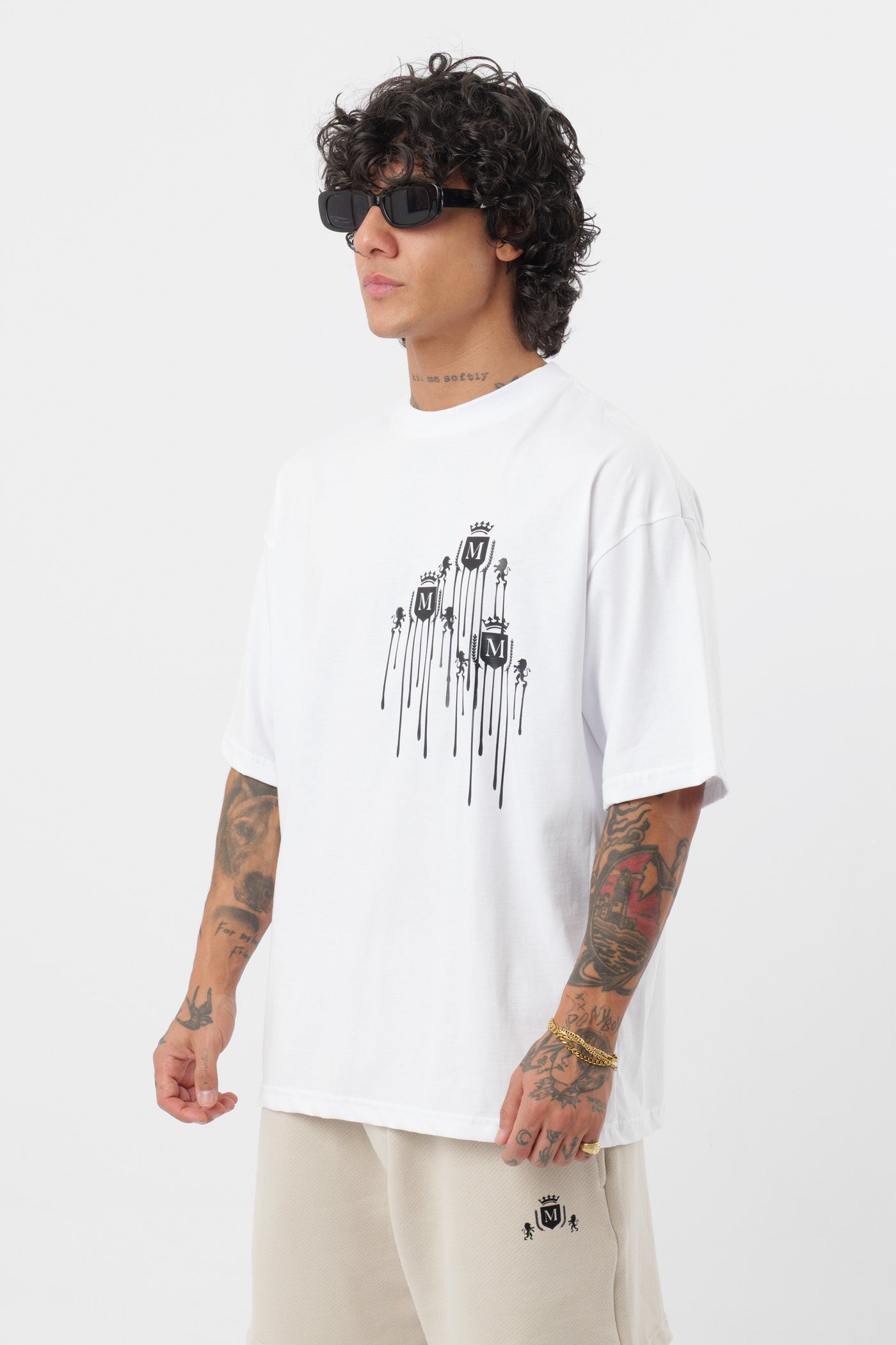 T-shirt Logo Coulé Blanche