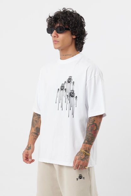 T-shirt Logo Coulé Blanche