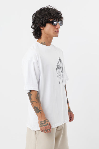 T-shirt Logo Coulé Blanche