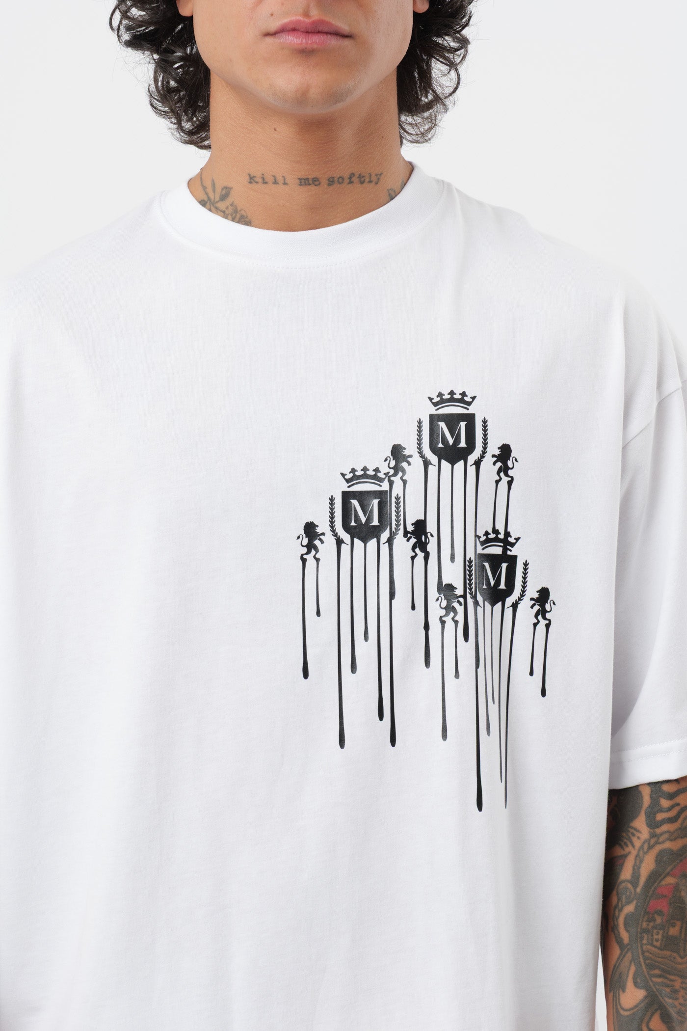 T-shirt Logo Coulé Blanche