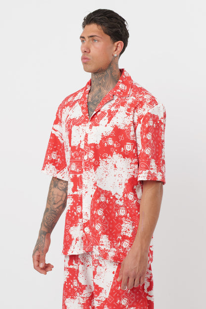 Coordonné Paisley Rouge