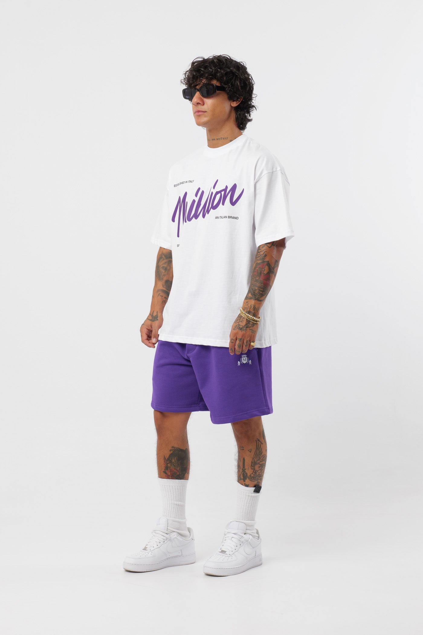 T-Shirt BabyViolet Blanc