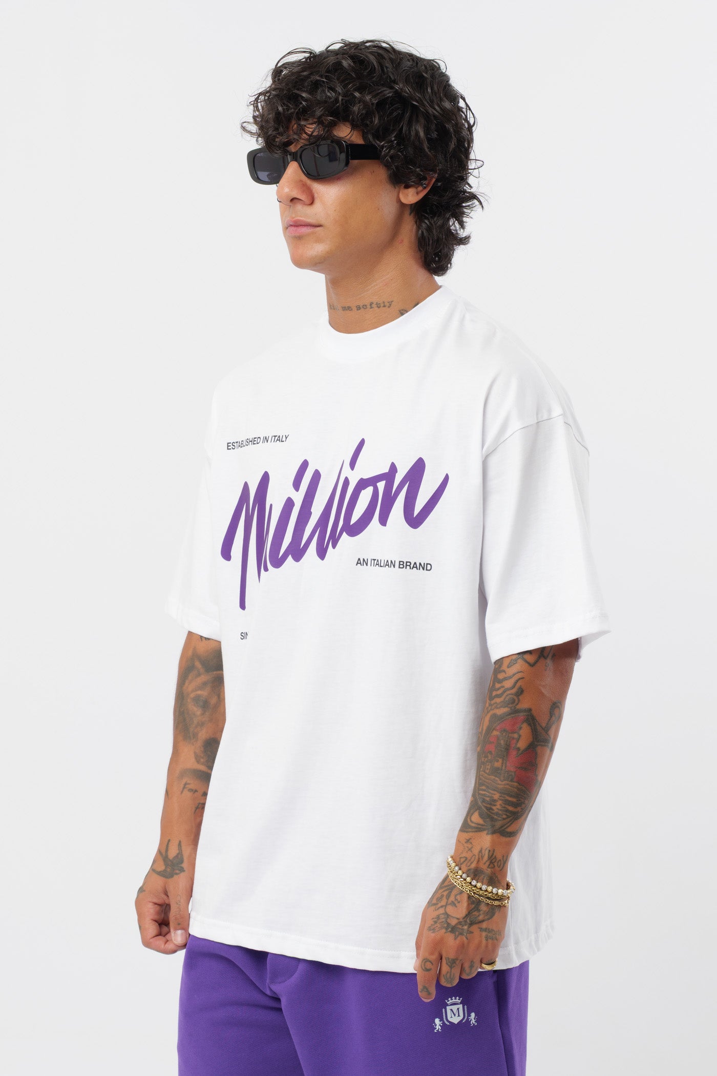 T-Shirt BabyViolet Blanc