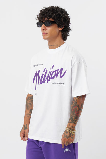 T-Shirt BabyViolet Blanc