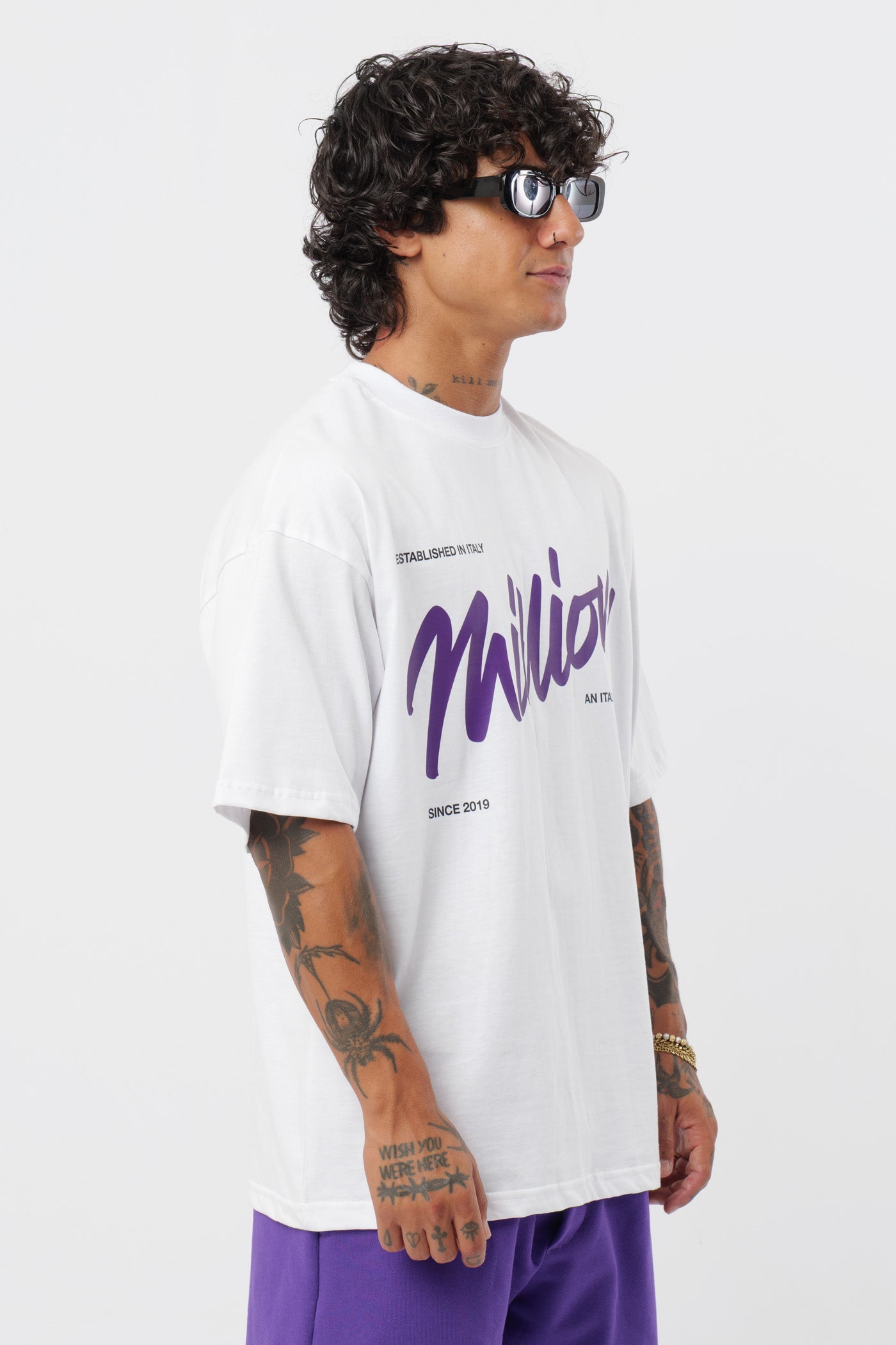 T-Shirt BabyViolet Blanc