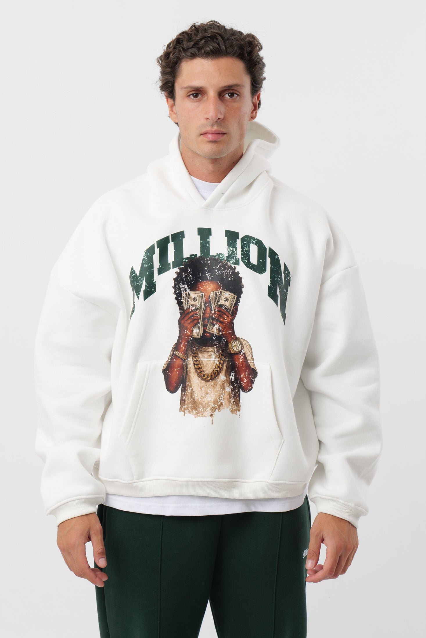 Sweat à capuche crème enfant
