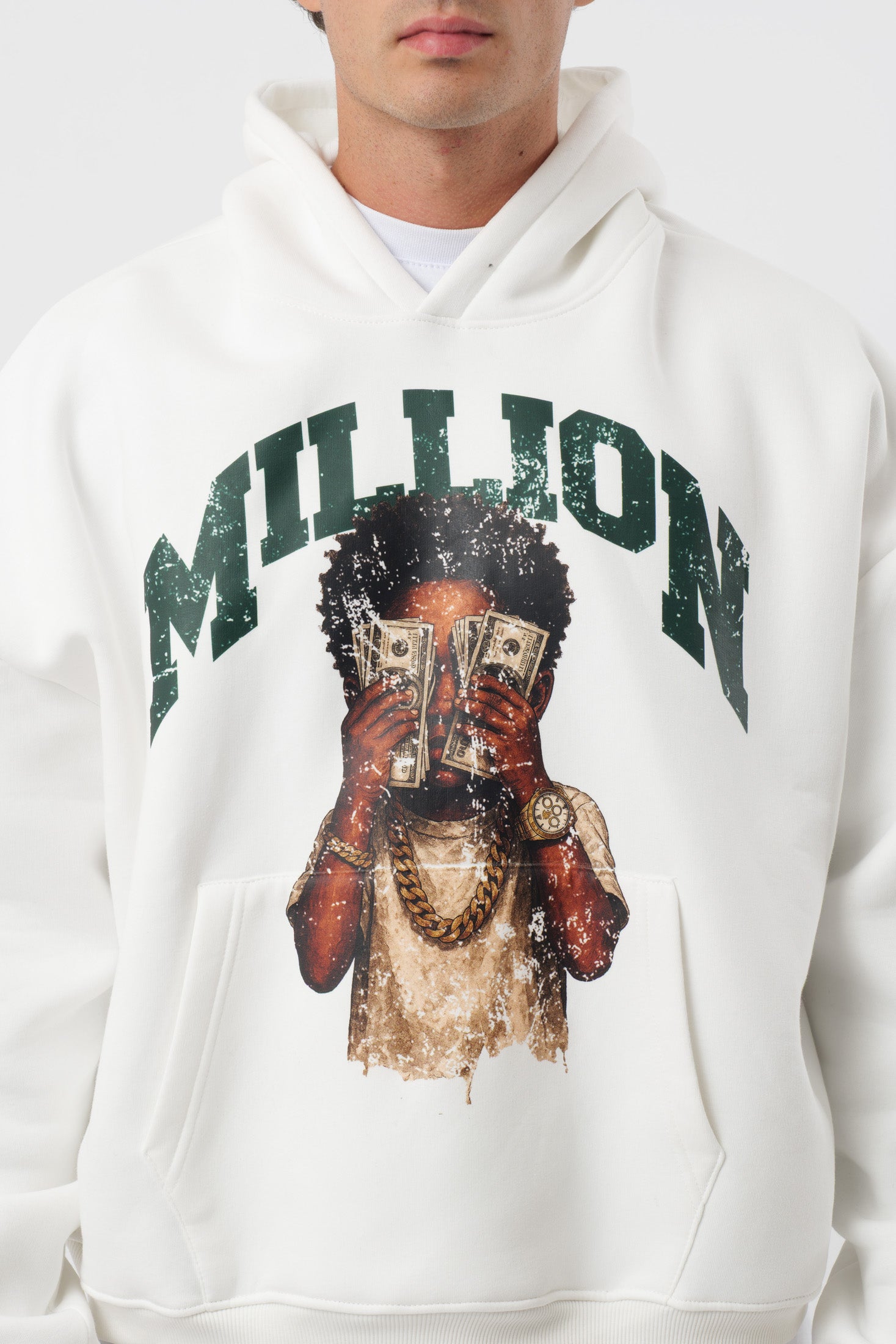 Sweat à capuche crème enfant