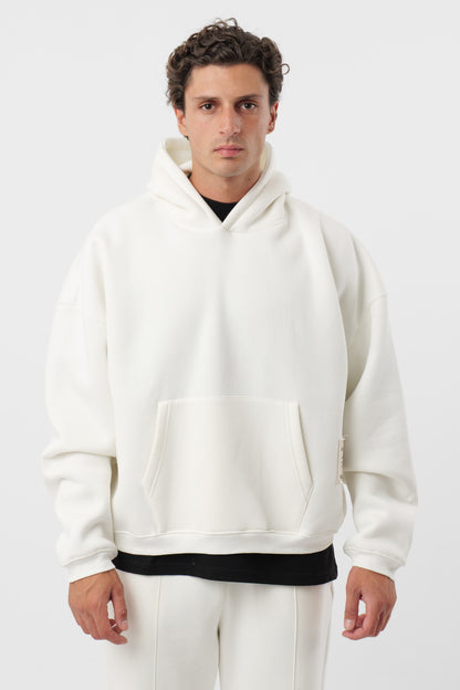 Sweat à capuche « Archive » Crème