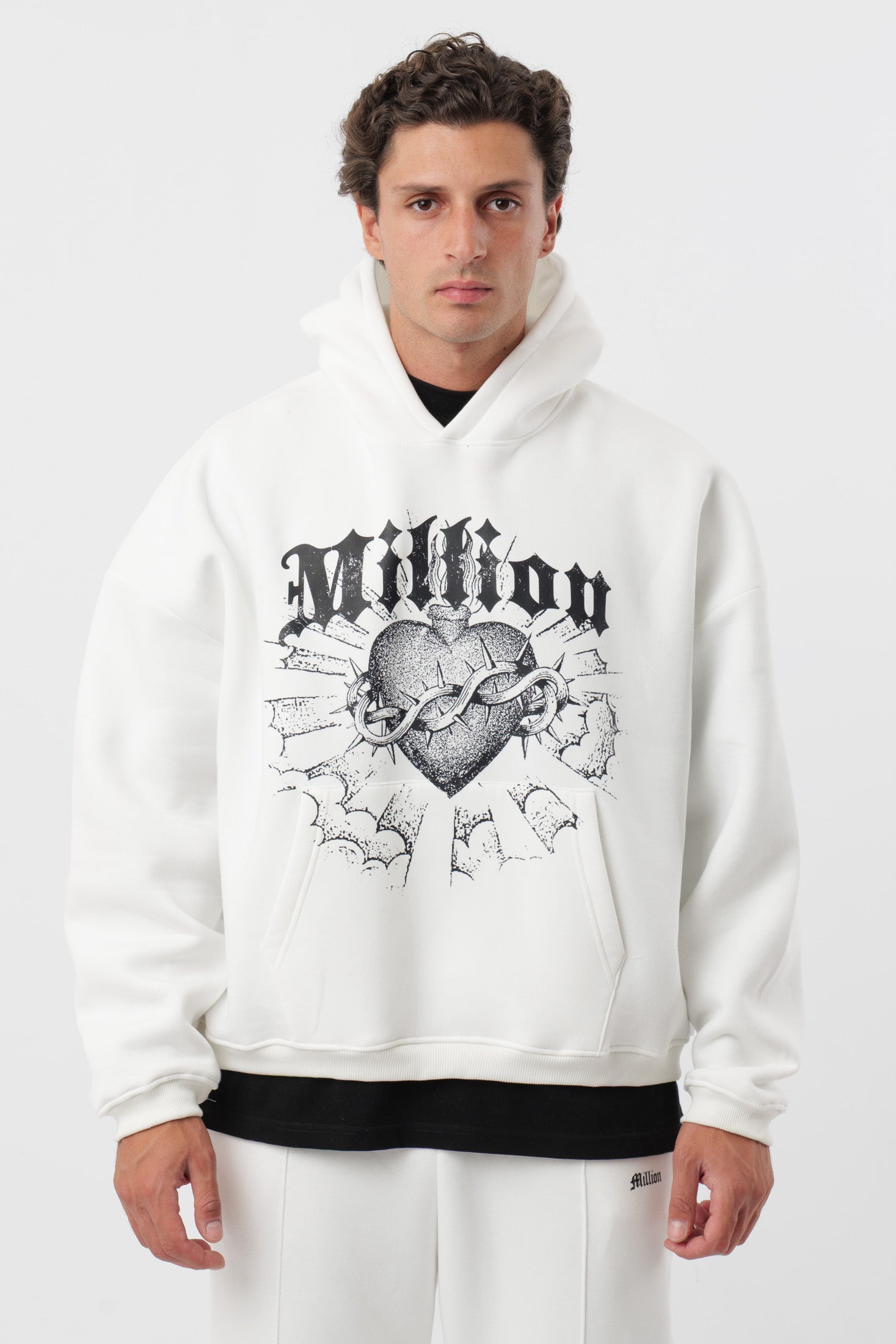 Sweat à capuche crème enfant