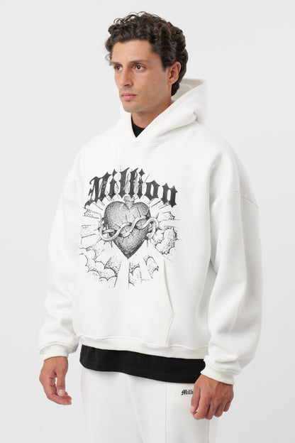 Sweat à capuche crème enfant