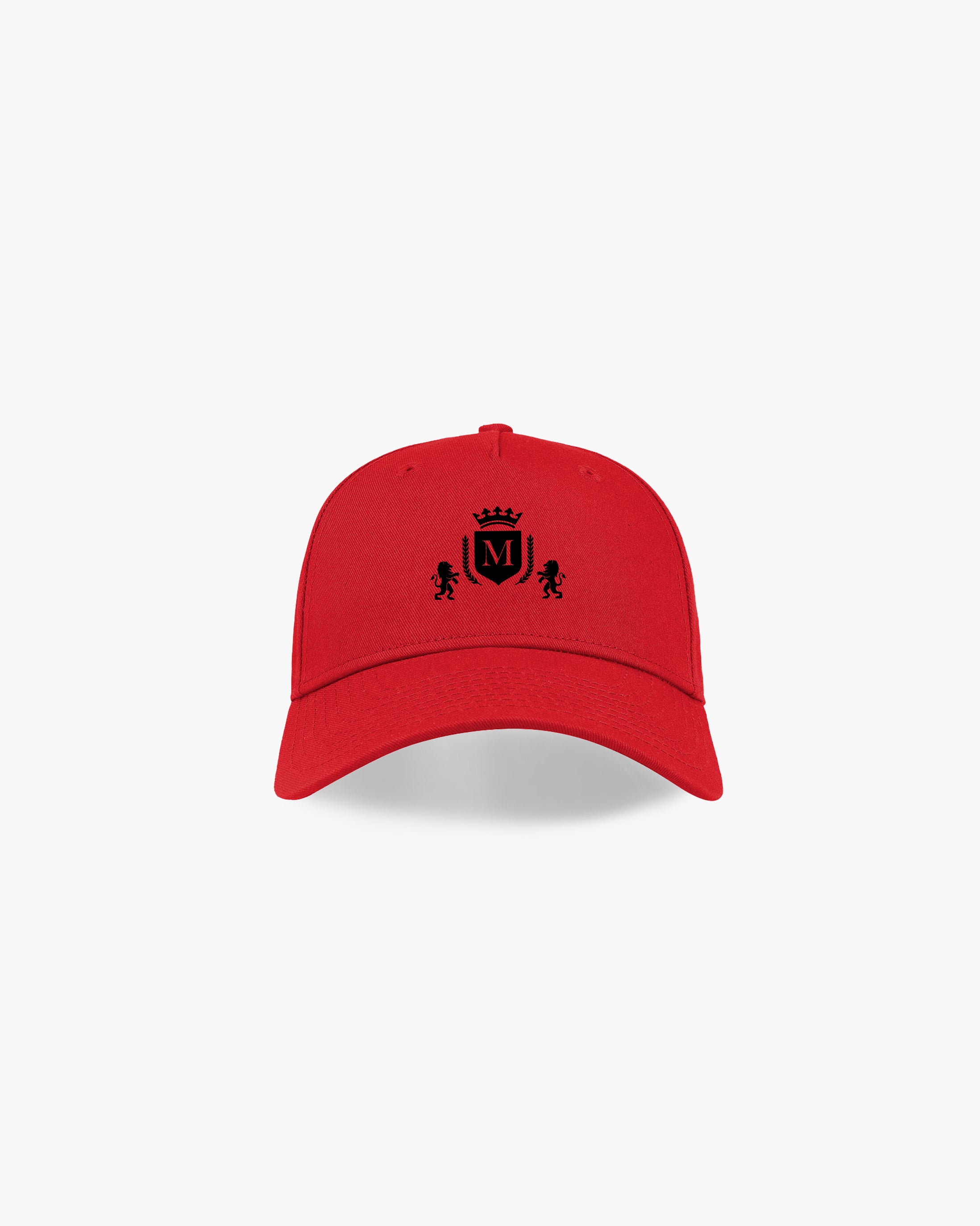 Chapeau rouge avec logo noir