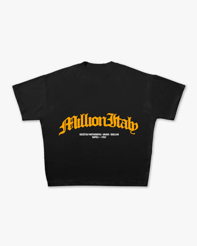 T-shirt noire Logo Arch jaune