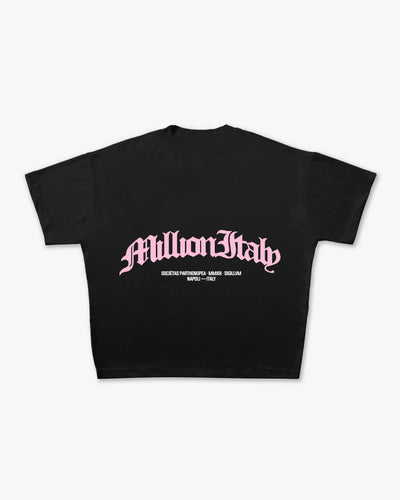 T-shirt noire logo Arch rose