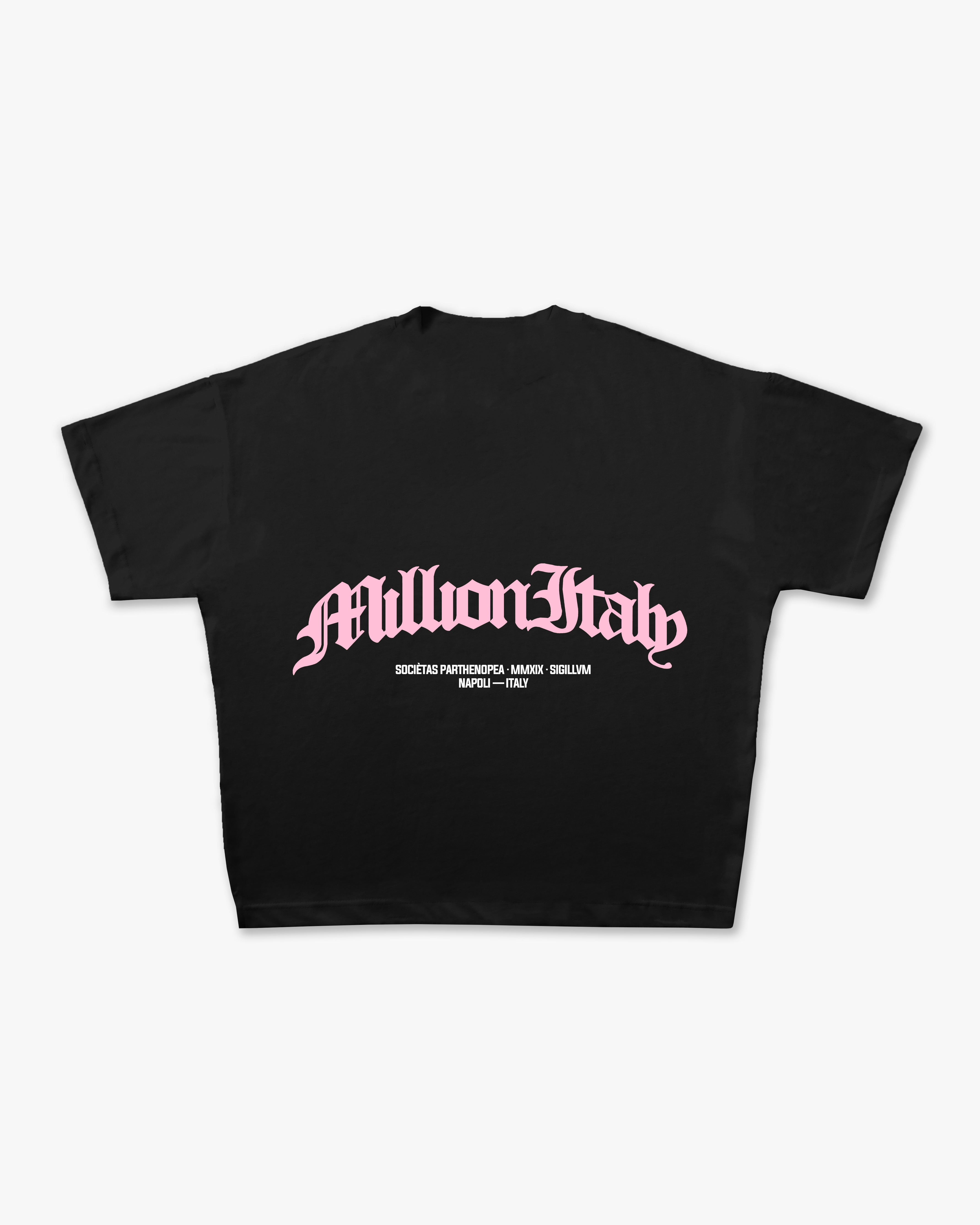 T-shirt noire logo Arch rose